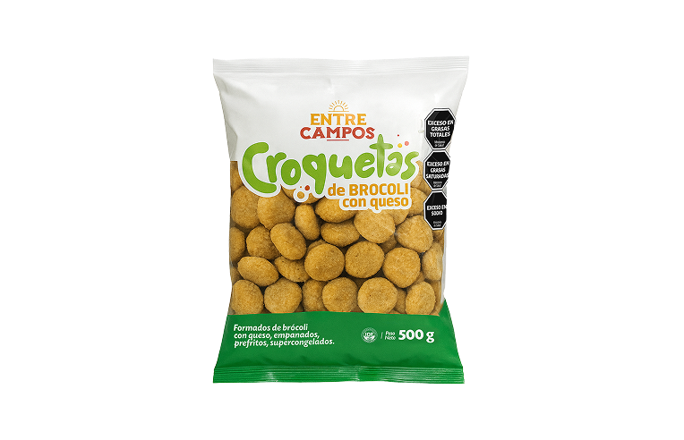 Croquetas de brócoli y queso - Caja de 5 kg – Flow pack de 500 gr.