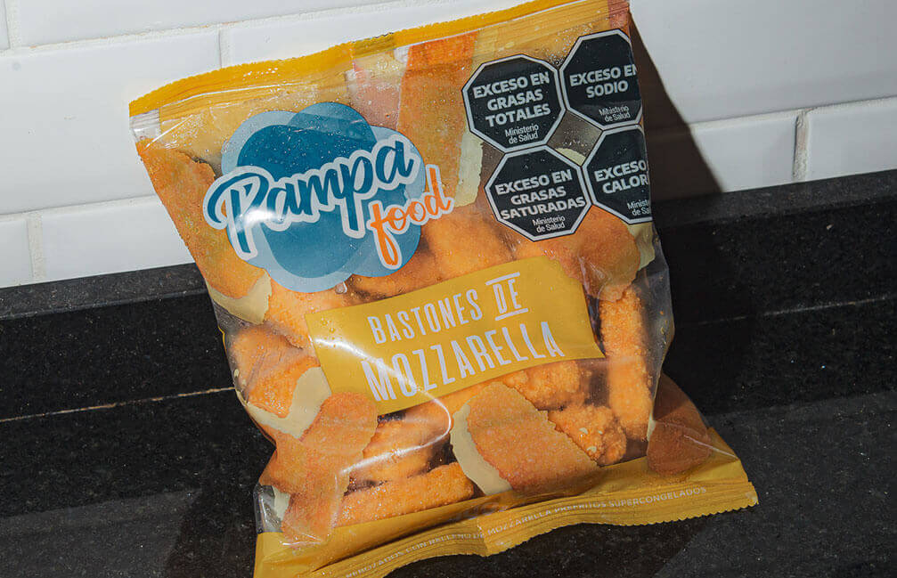 Bastoncitos de muzzarella - Caja de 5 kg – Bolsa de 1 kg.