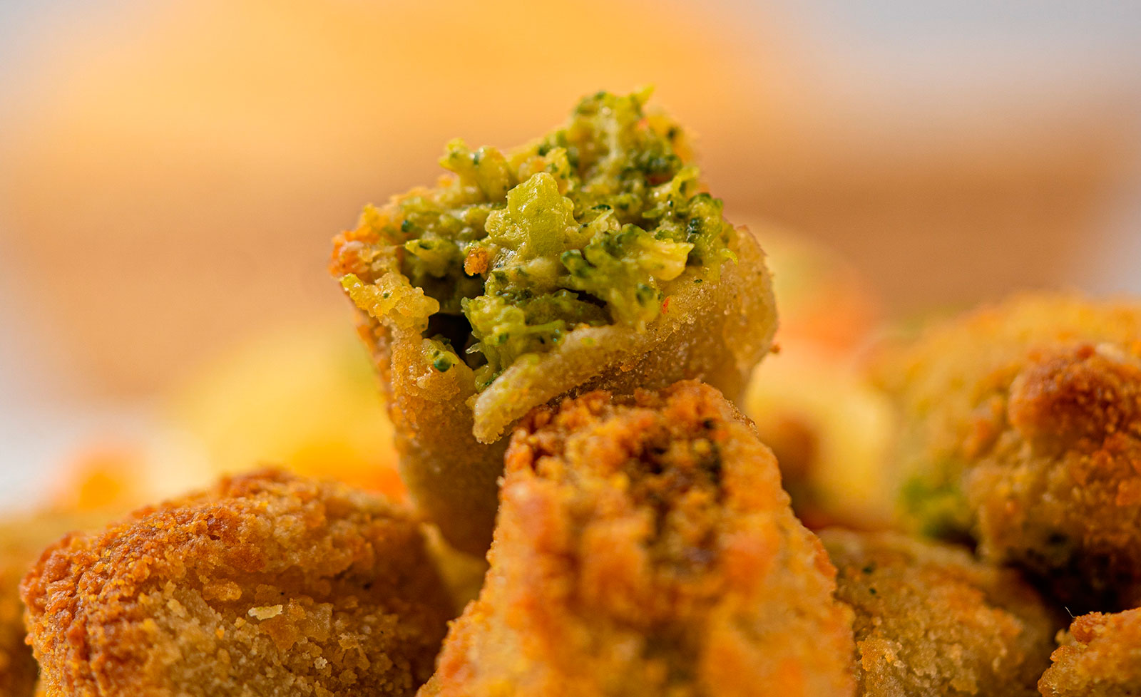 Croquetas de brócoli y queso - Caja de 5 kg – Flow pack de 500 gr.