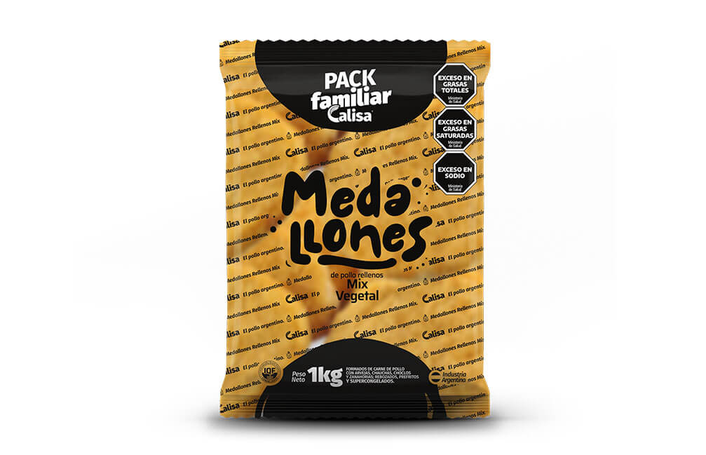 Medallones de pollo primavera - Caja de 5 kg – Flow pack de 1 kg.