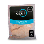 Milanesa de cerdo: Caja de 5 kg – Flow pack de 1 kg.
