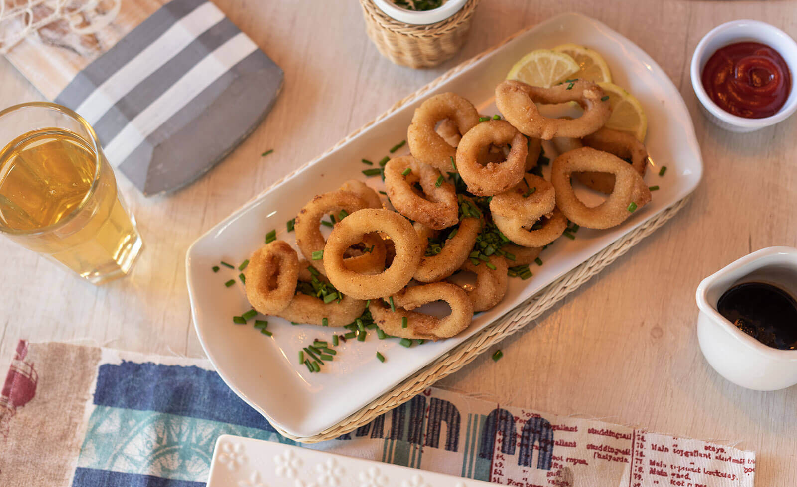 Anillas de calamar (rabas) - Caja de 5 kg – Bolsa de 1 kg.